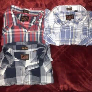 Plains Western Wear Tall man men XLT pearl snap